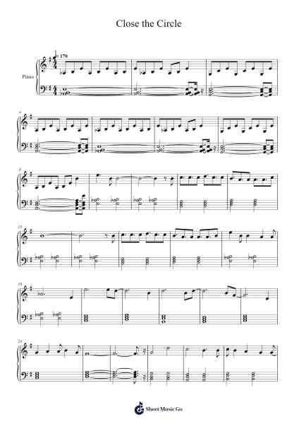 Close the Circle Sheet Music by The Fold-Arr.Rayward