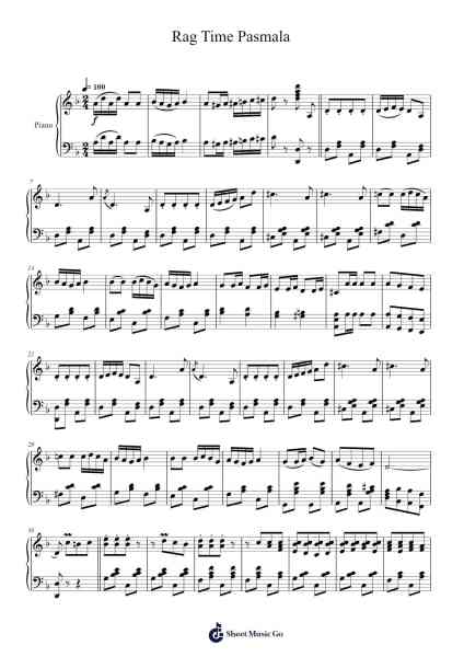 Rag Time Pasmala Sheet Music by Paul Rubens-Arr.Joedrich