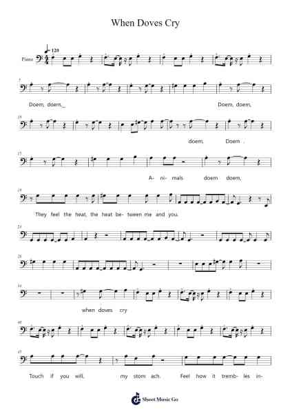 When Doves Cry Sheet Music by Prince-Arr.Orfunk Grocroft