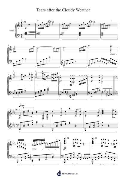 Tears after the Cloudy Weather Sheet Music by undefined-Arr.Coleign Agdore