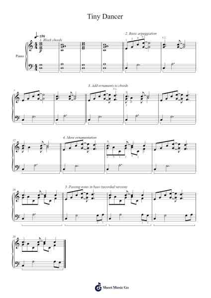 Tiny Dancer Sheet Music by undefined-Arr.Sanprice