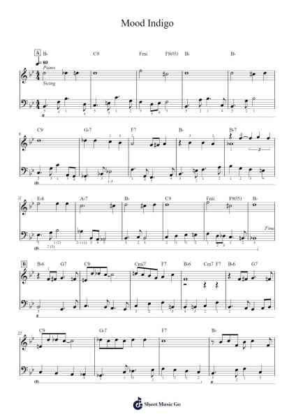 Mood Indigo Sheet Music by Duke Ellington-Arr.Browntis