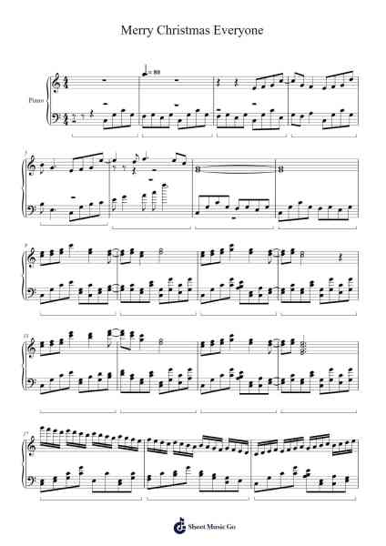 Merry Christmas Everyone Sheet Music by Larry Lewis-Arr.Hooters Xenie