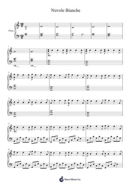 Nuvole Bianche Sheet Music by Ludovico Einaudi-Arr.Longbohm