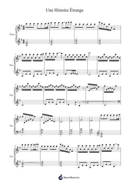 Une Histoire Étrange Sheet Music by Laylow-Arr.Gemcol Nemott