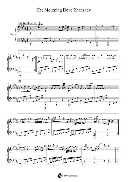 The Mourning Dove Rhapsody Sheet Music by William Tippins-Arr.Joejosh Demptout