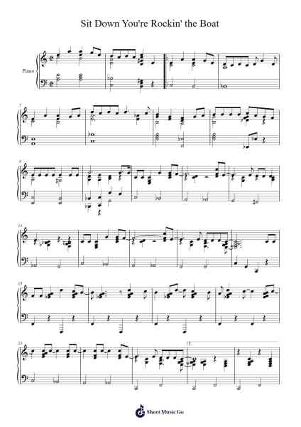 Sit Down You're Rockin' the Boat Sheet Music by undefined-Arr.Hubpir