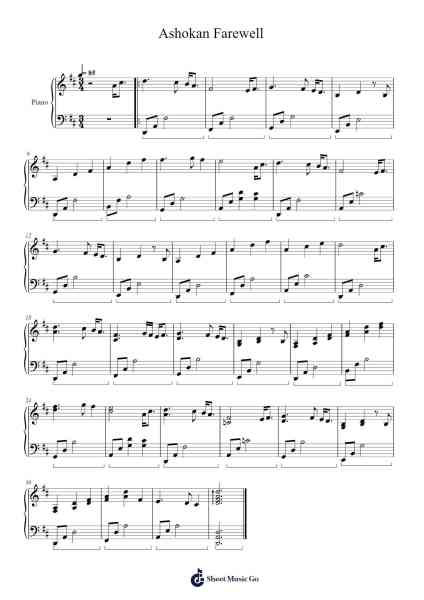 Ashokan Farewell Sheet Music by Jay Unger-Arr.Wanje Phoefra