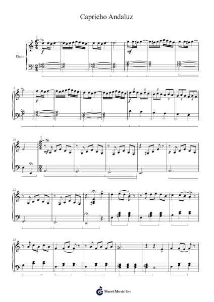 Capricho Andaluz Sheet Music by Mário Mascarenhas-Arr.Marmo