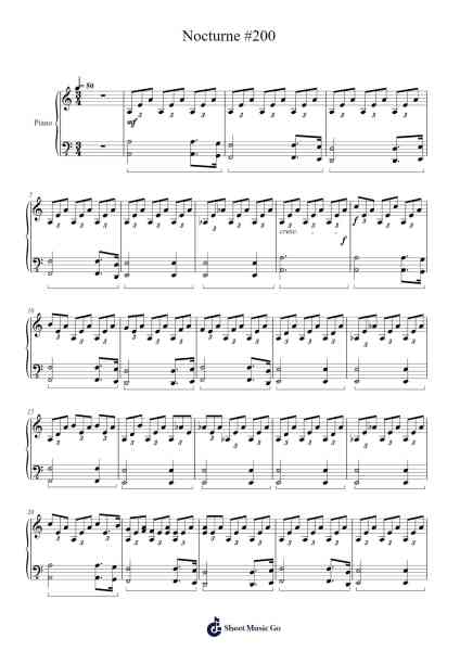 Nocturne #200 Sheet Music by Ronald Karle-Arr.Cookdunn
