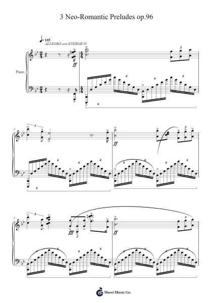 3 Neo-Romantic Preludes op.96 Sheet Music by 21st Century Boi-Arr.Joedrich