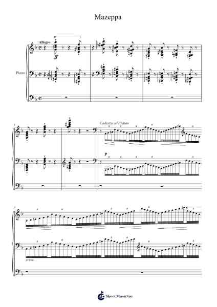 Transcendental Étude No. 4 in D Minor, S. 139 "Mazeppa" Sheet Music by Franz Liszt-Arr.Tice Charsweet
