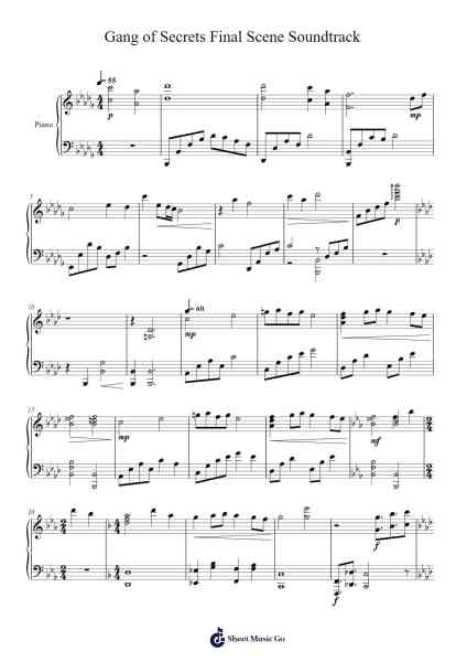 Gang of Secrets Final Scene Soundtrack Sheet Music by Miraculous Ladybug-Arr.Dunbeck