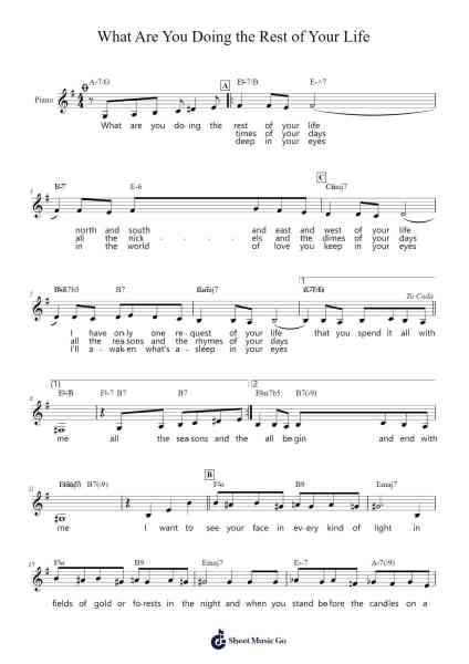 What Are You Doing the Rest of Your Life Sheet Music by Michel Legrand-Arr.Priney Grelen