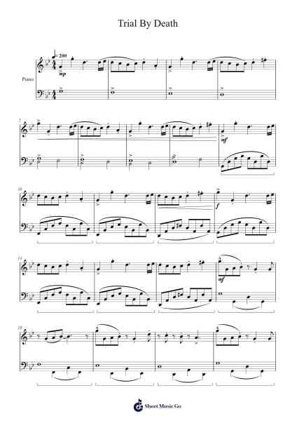 Trial By Death Sheet Music by William Stark-Arr.Cookjoe