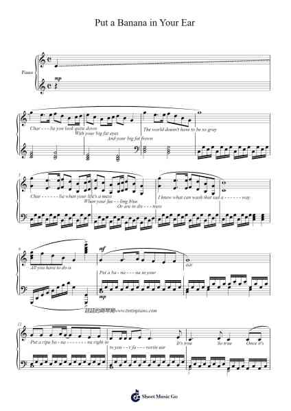 Put a Banana in Your Ear Sheet Music by Jason Steele-Arr.Huttgie Bellcol