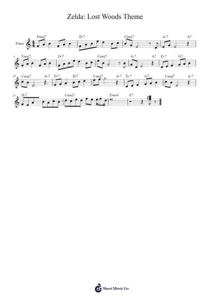 Zelda: Lost Woods Theme Sheet Music by Koji Kondo-Arr.Daijohn Brookebraith