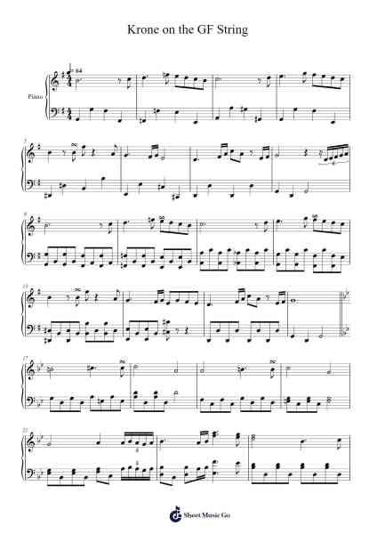 Krone on the GF String Sheet Music by Takahiro Obata-Arr.Copclife Hudvan