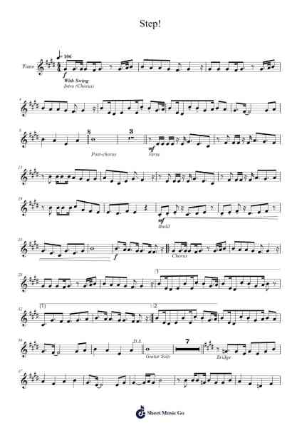 Step! Sheet Music by undefined-Arr.Yulesopp Troyvice
