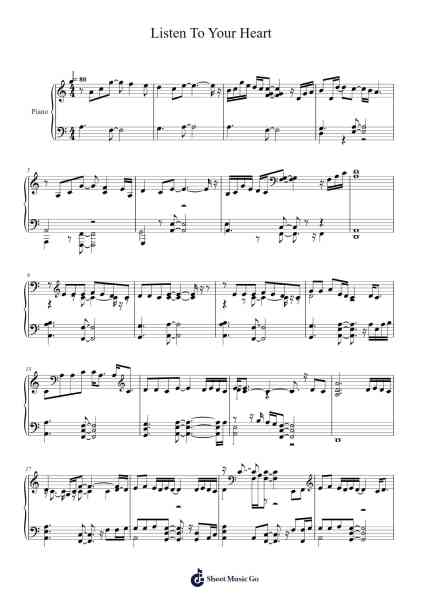 Listen To Your Heart Sheet Music by Roxette-Arr.Mikejay Croftges