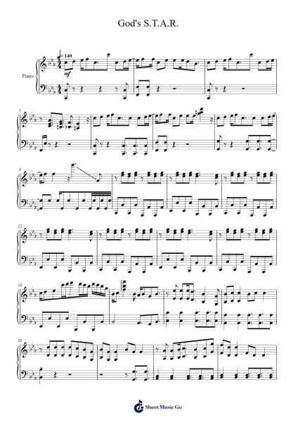 God's S.T.A.R. Sheet Music by Charlotte Raynor-Arr.Calthel Chafra