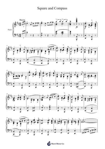 Square and Compass (1924) Sheet Music by Billy James-Arr.Croftslon Maugnings