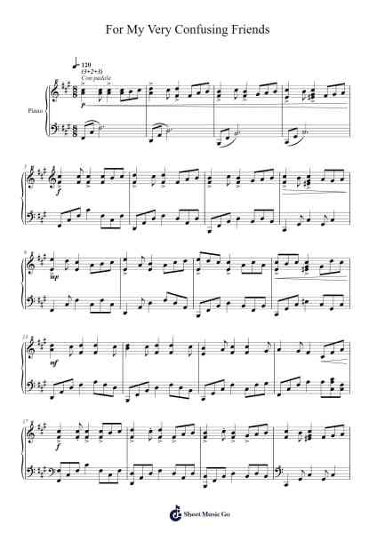 For My Very Confusing Friends Sheet Music by Alex Ma-Arr.Popgram Migcky
