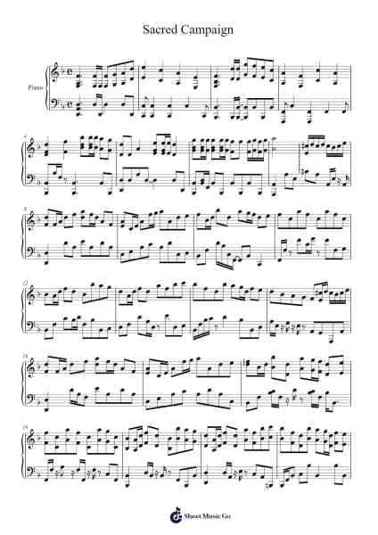 Sacred Campaign (King's Bounty - Armored Princess) Sheet Music by Lind Erebros-Arr.Lanme