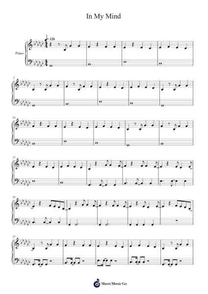 In My Mind Sheet Music by Dynoro/Gigi D'Agostino-Arr.Jefgiles Greren
