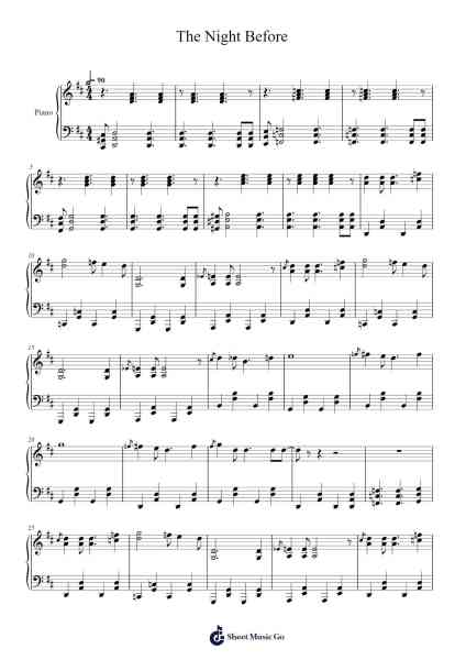 The Night Before Sheet Music by RJ Richards-Arr.Wrightrae