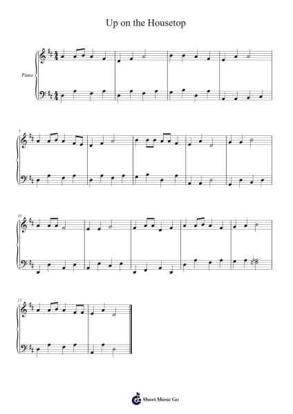 Up on the Housetop Sheet Music by undefined-Arr.Dunkin Betcie