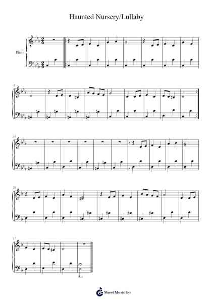 Haunted Nursery/Lullaby Sheet Music by Edward Douglas-Arr.Montbrook
