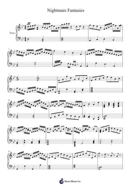 Nightmare Fantasies Sheet Music by Abigail Brown-Arr.Whittrine Pruham