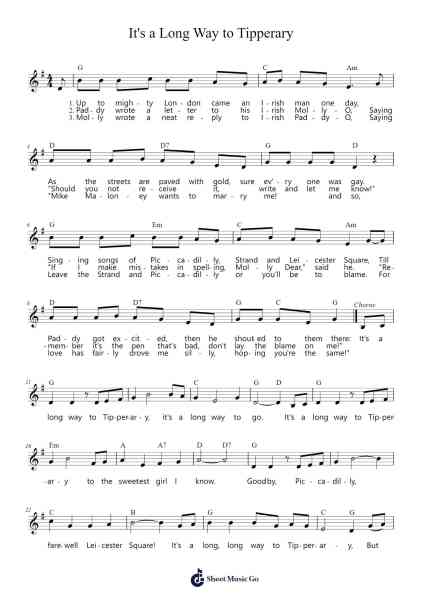 It's a Long Way to Tipperary Sheet Music by undefined-Arr.Franfield Pricecil