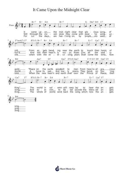 It Came Upon the Midnight Clear Sheet Music by Richard S. Willis-Arr.Hubpir