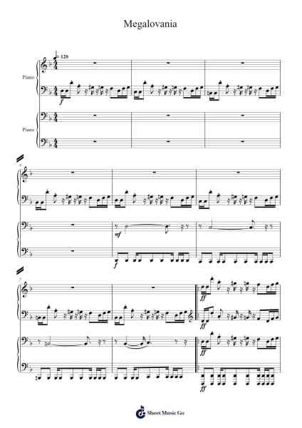 Megalovania Sheet Music by Toby Fox-Arr.Saske
