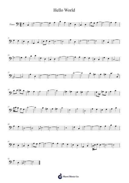 Hello World Sheet Music by undefined-Arr.Copxia