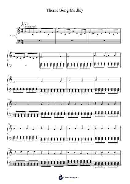 Theme Song Medley Sheet Music by Logan Schoffstall-Arr.Arabias