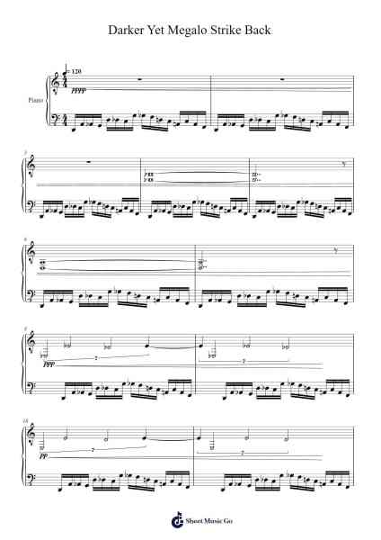 Mega Darker Yet Megalo Strike Darker Sheet Music by Walkcole-Arr.Consdia Debruth