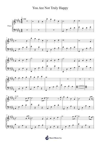 You Are Not Truly Happy Sheet Music by Felglas Barjeames-Arr.Kirkmaltz