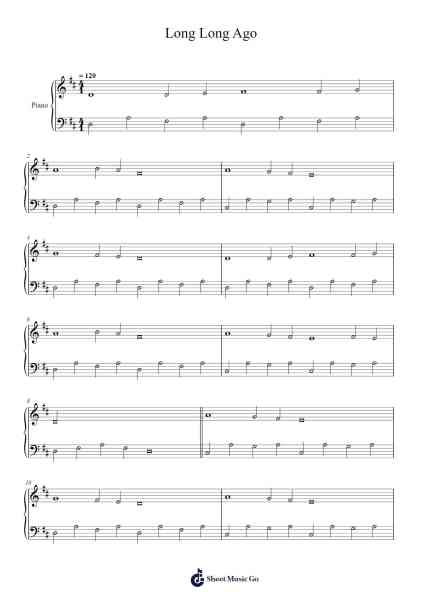 Long Long Ago Sheet Music by undefined-Arr.Yesea
