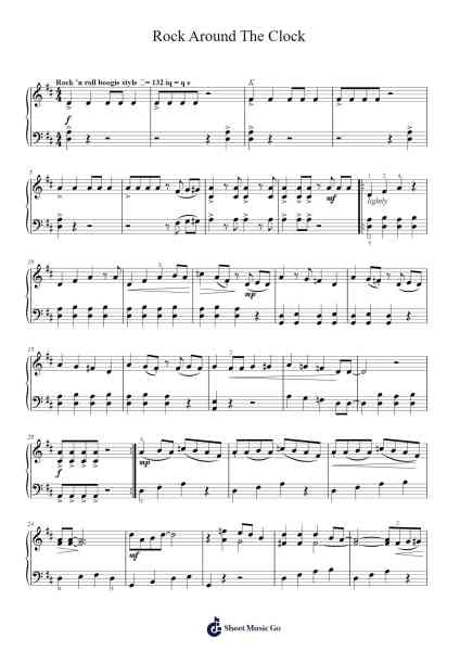 Rock Around The Clock Sheet Music by Bill Haley & His Comets-Arr.Alruth