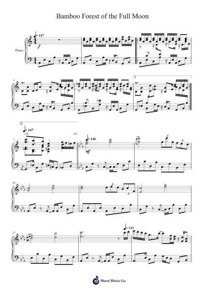 Bamboo Forest of the Full Moon Sheet Music by ZUN-Arr.Ranphia Boydle