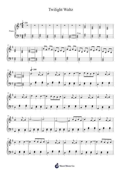 Twilight Waltz Sheet Music by Blaphil-Arr.Bautab