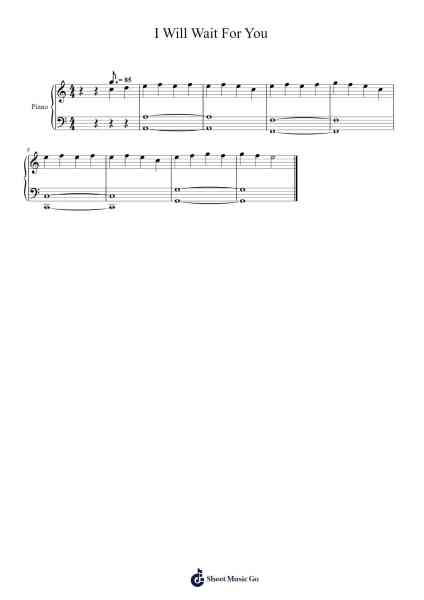 I Will Wait For You Sheet Music by Philipp Kay-Arr.Latbel Conler