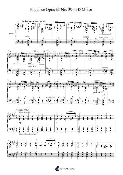 Esquisse Opus 63 No. 39 in D Minor Sheet Music by Charles-Valentin Alkan-Arr.Jorrell