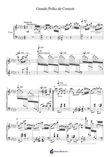 Grande Polka de Concert Sheet Music by Homer Newton Bartlett-Arr.Hearstlynch