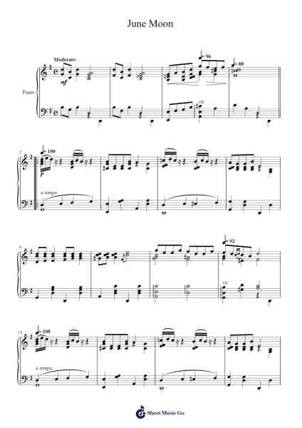 June Moon Sheet Music by Bernard Fenton-Arr.Hartkeats
