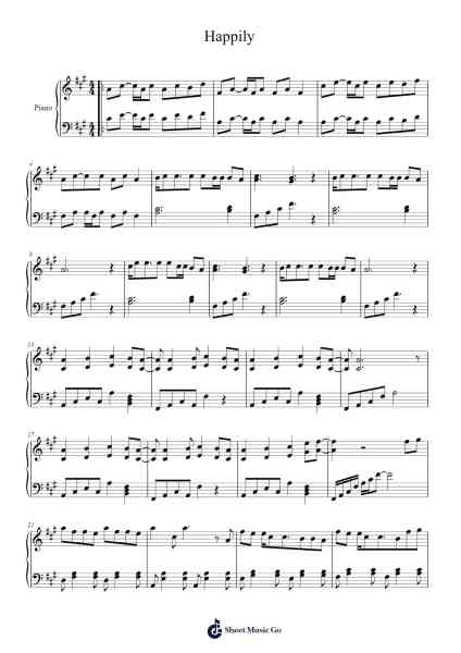 Happily Sheet Music by undefined-Arr.Gorliz