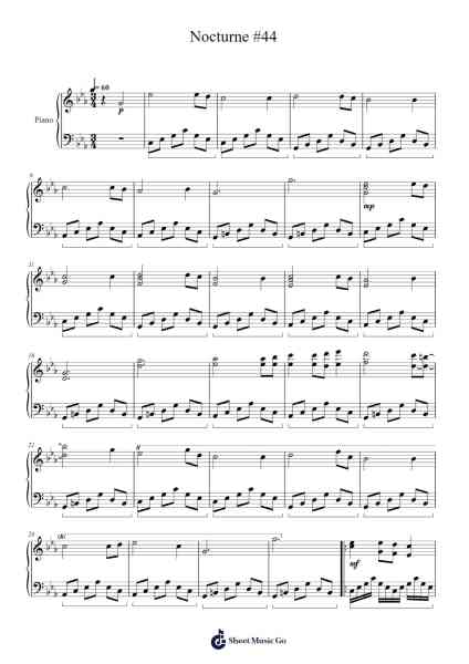 Nocturne #44 Sheet Music by Ronald Karle-Arr.Hoodlyle Joyyoung
